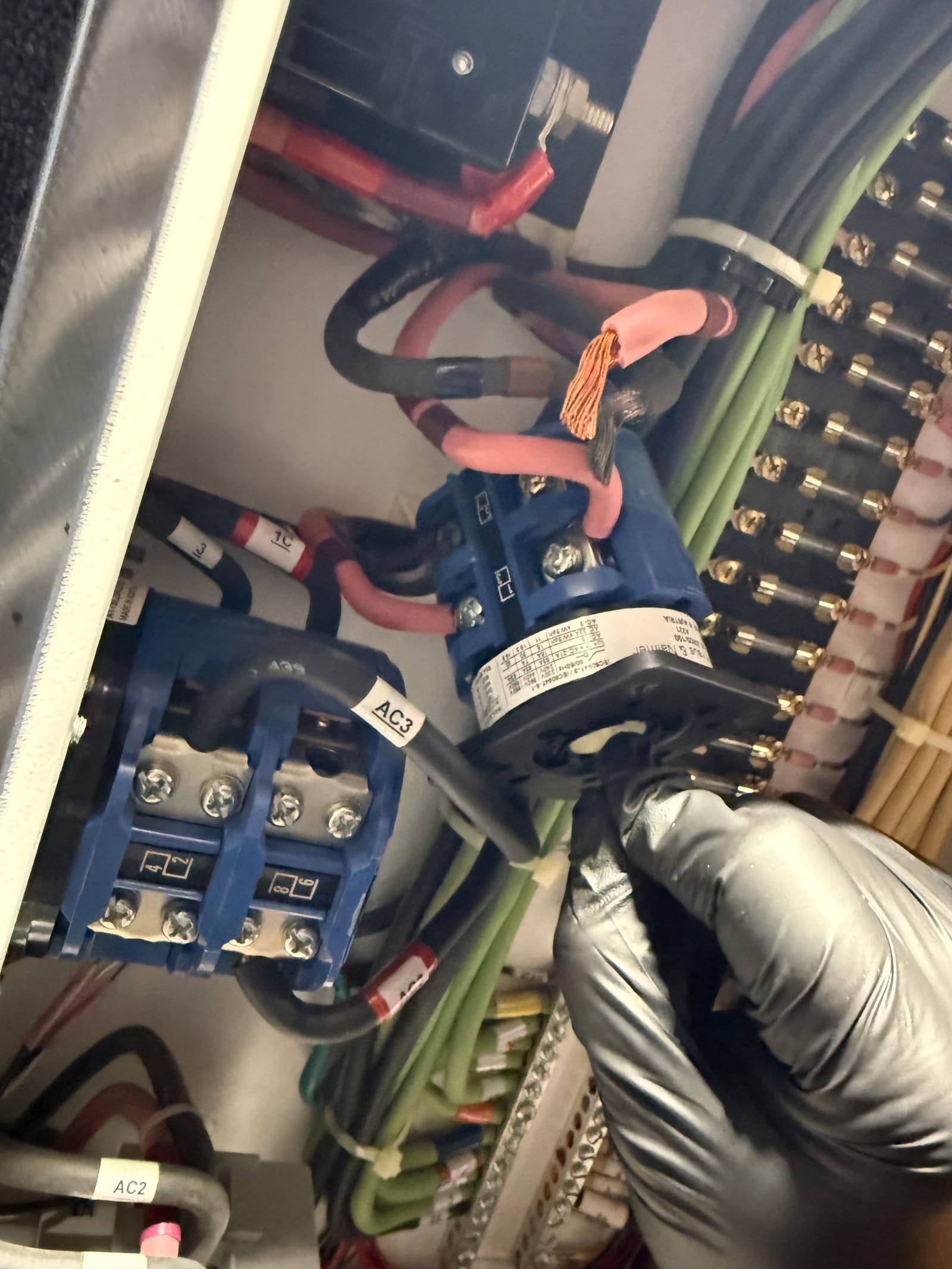 RV A/C contactor and electrical repair at a mobile jobsite